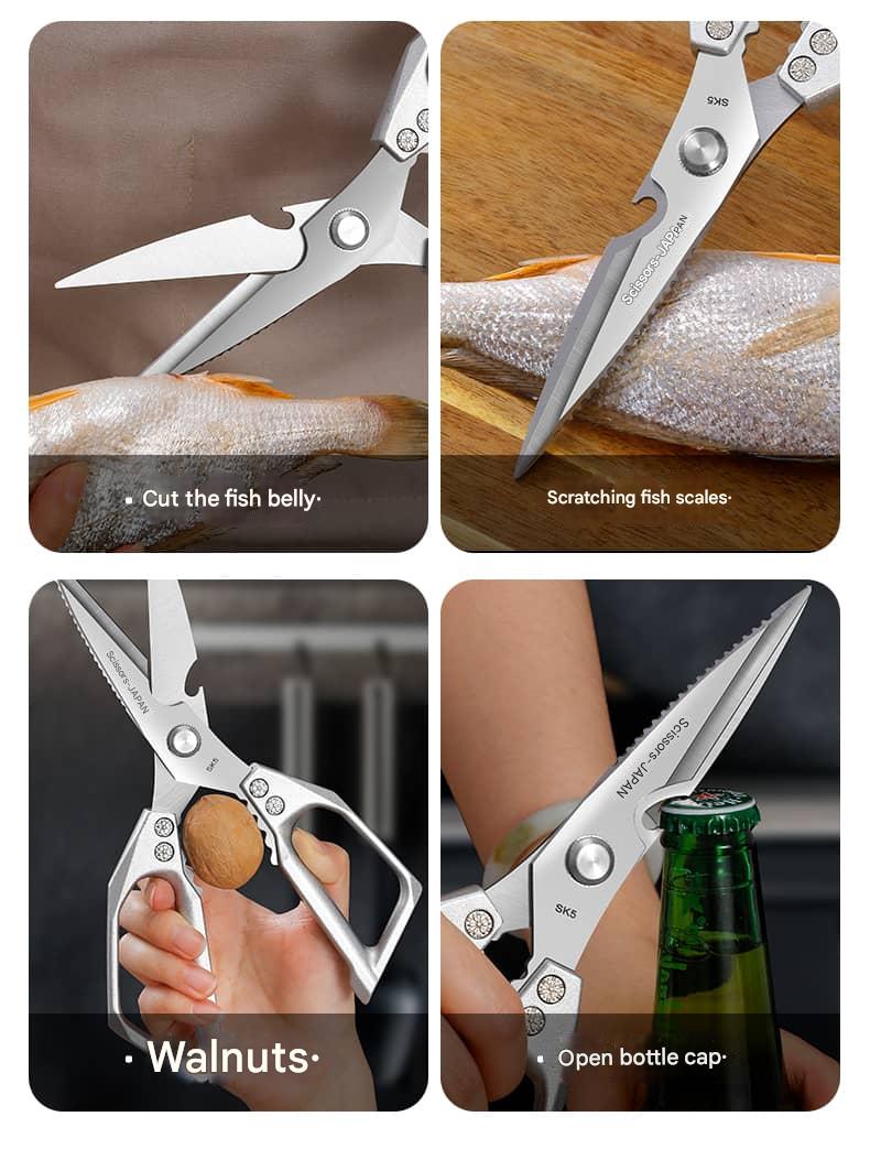 🎄🎄✂️Multi-functional, heavy-duty kitchen shears, dishwasher safe, perfect for handling poultry🍗✨