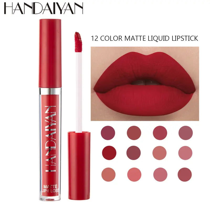 💋💄【6-Color Long-Lasting Matte Lip Gloss Set】Shine all day long, your captivating look won't fade!