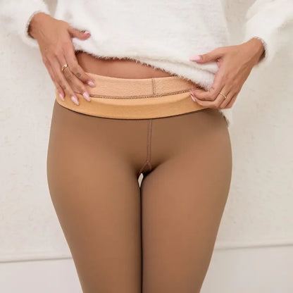 🌟【Warm and comfortable, keeping you cozy with every step】— Skin-friendly fleece-lined tights, a gentle way to say no to the cold wind.