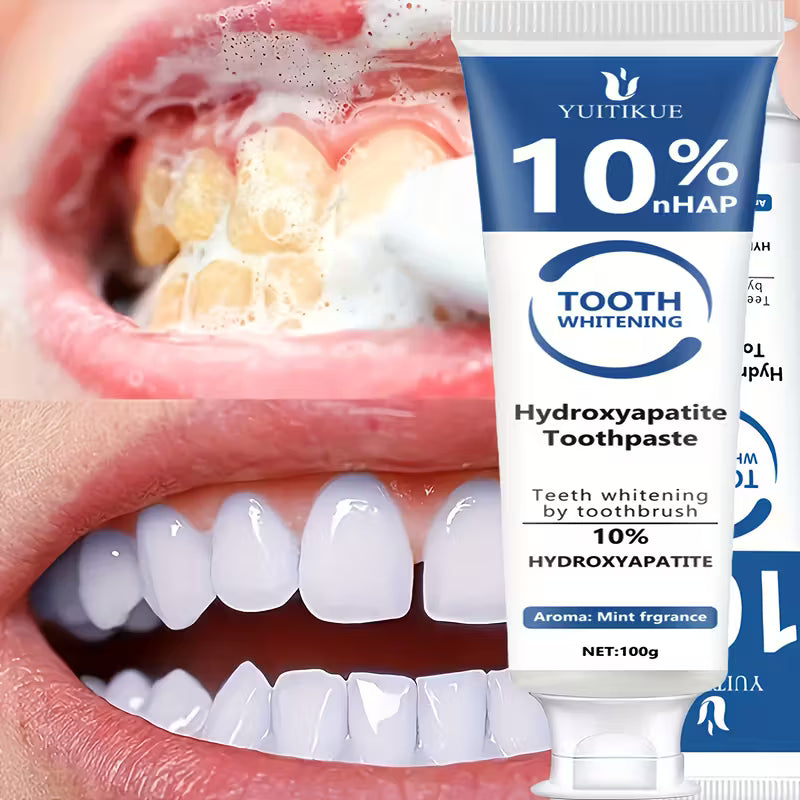 ⏰【Buy one  get one free】💥Fluoride-Free Hydroxyapatite Toothpaste | Breath Freshening |Effective whitening