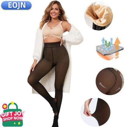 🌟【Warm and comfortable, keeping you cozy with every step】— Skin-friendly fleece-lined tights, a gentle way to say no to the cold wind.