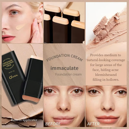 🔥Limited Time Offer💥Dual-Ended Eraser Foundation Stick: Conceal & Highlight