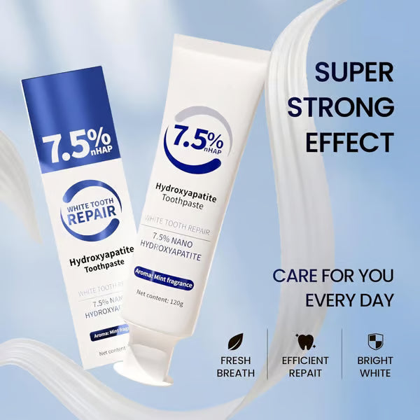 ⏰【Buy one  get one free】💥Fluoride-Free Hydroxyapatite Toothpaste | Breath Freshening |Effective whitening