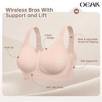 🔥LAST DAY BUY 1 GET 1 FREE🔥 Comfortable Wireless Full Coverage Jelly Smoothing Bra
