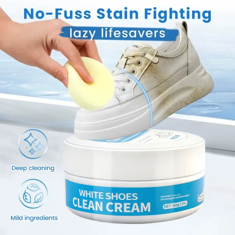 ✨💥Limited-Time Offer💥 White Magic Shoe Cleaning Cream - Say goodbye to stubborn stains, restore your shoes to pristine white in just 3 minutes!