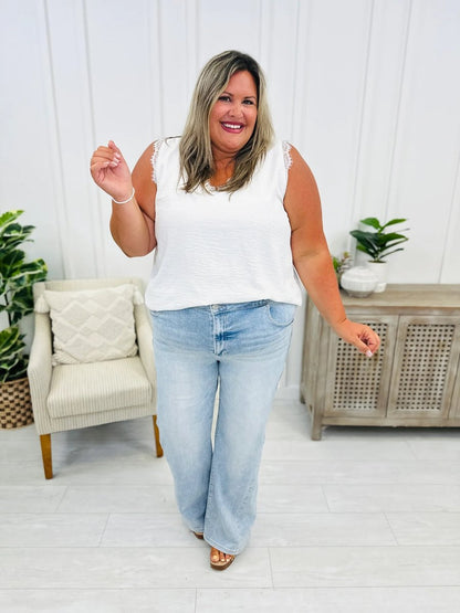 🔥💥 Vintage Wash Plus-Size Jeans — Stretchy, Tummy Control & Straight Leg Fit