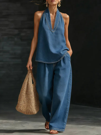 💫Cozy Minimalist Two-piece Denim Set💫