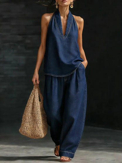 💫Cozy Minimalist Two-piece Denim Set💫