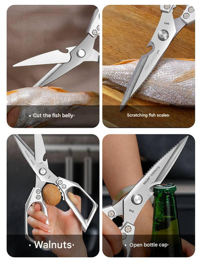 🎄🎄✂️Multi-functional, heavy-duty kitchen shears, dishwasher safe, perfect for handling poultry🍗✨